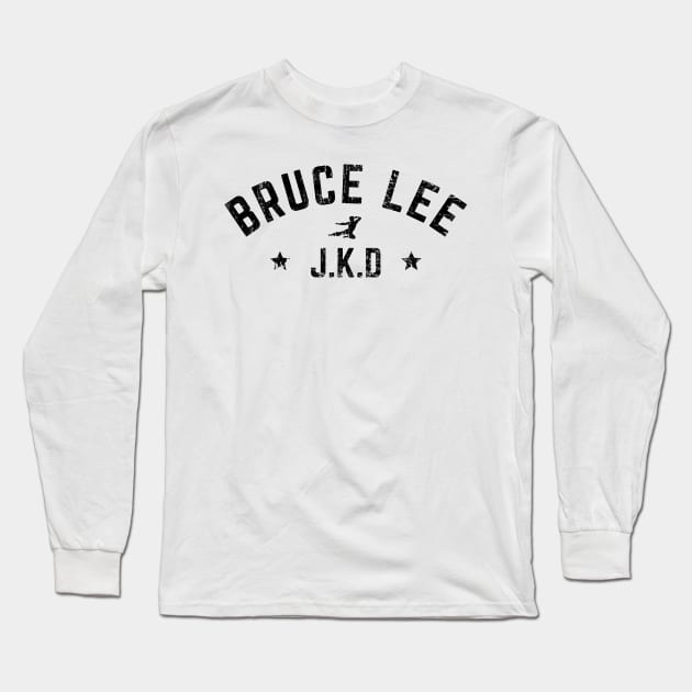 Jeet Kune Do Kick distressed Long Sleeve T-Shirt by KingsLightStore